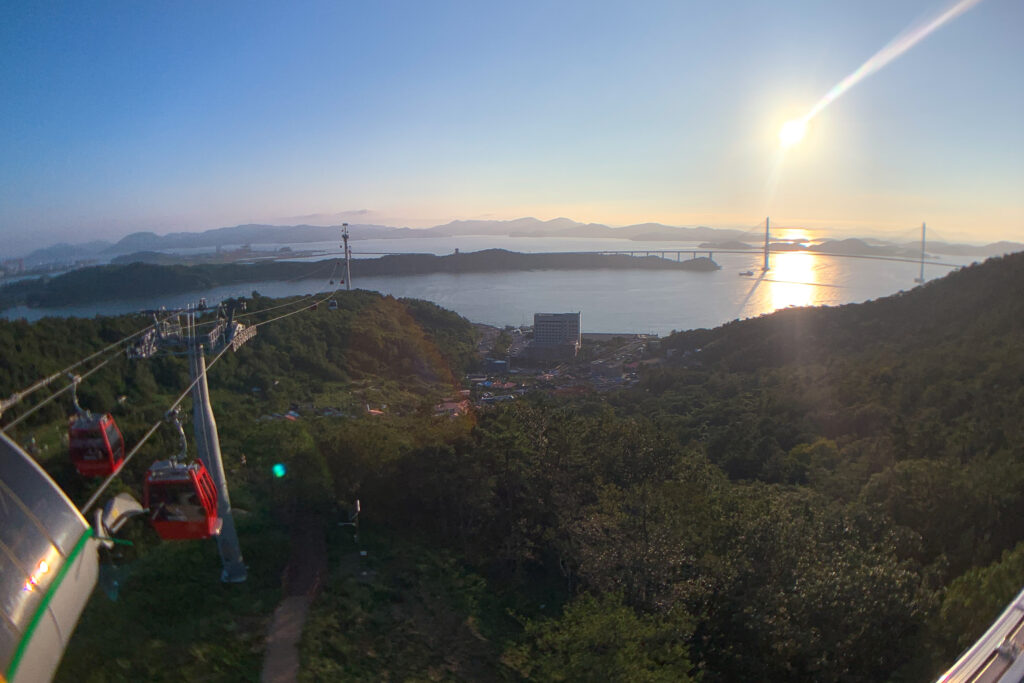 儒達山展望台望向高下島及木浦大橋之景色